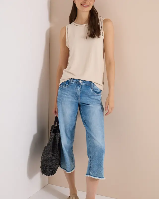 Cecil Top met Kanten Details - Pearl Beige