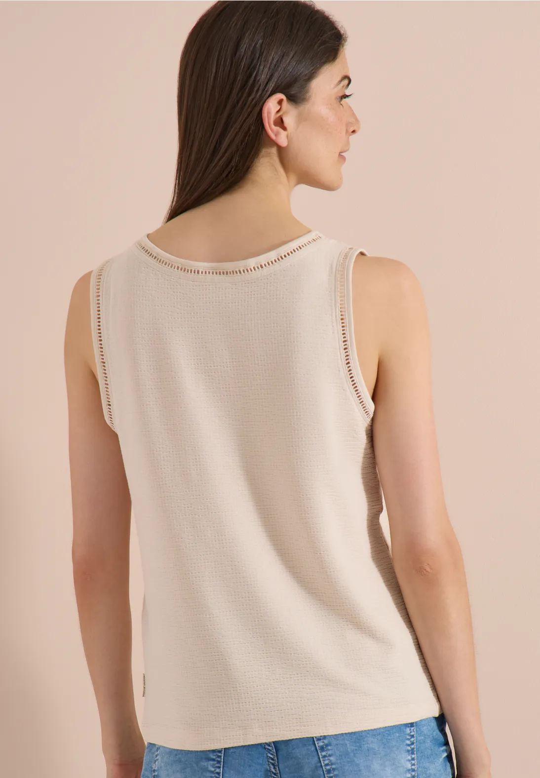 Cecil Top met Kanten Details - Pearl Beige