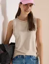 Cecil Top met Kanten Details - Pearl Beige