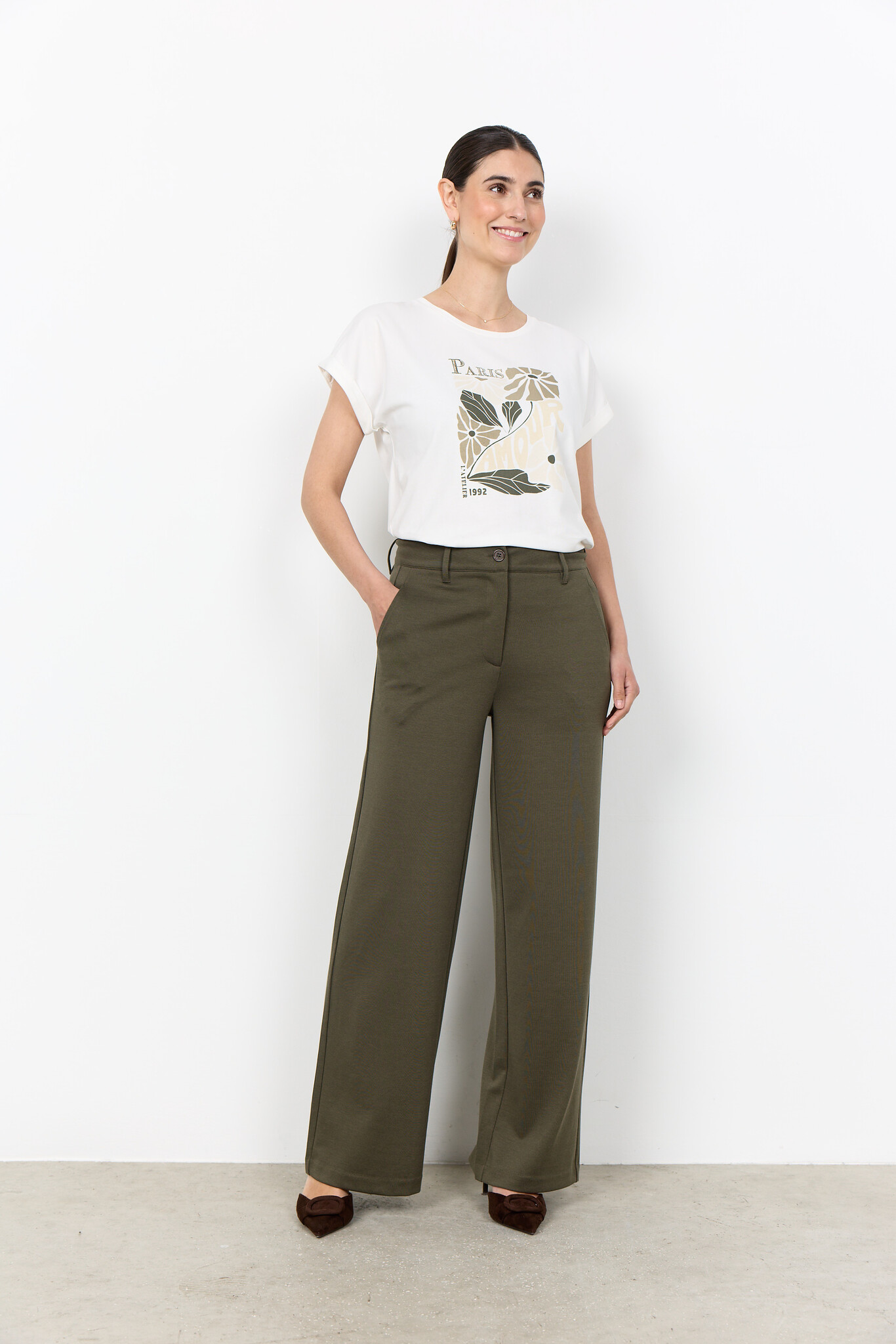 Soyaconcept T-Shirt Rina FP 26 - Grape Leaf Combi