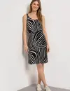 Street One Knie-Lange Jurk met Print - Black