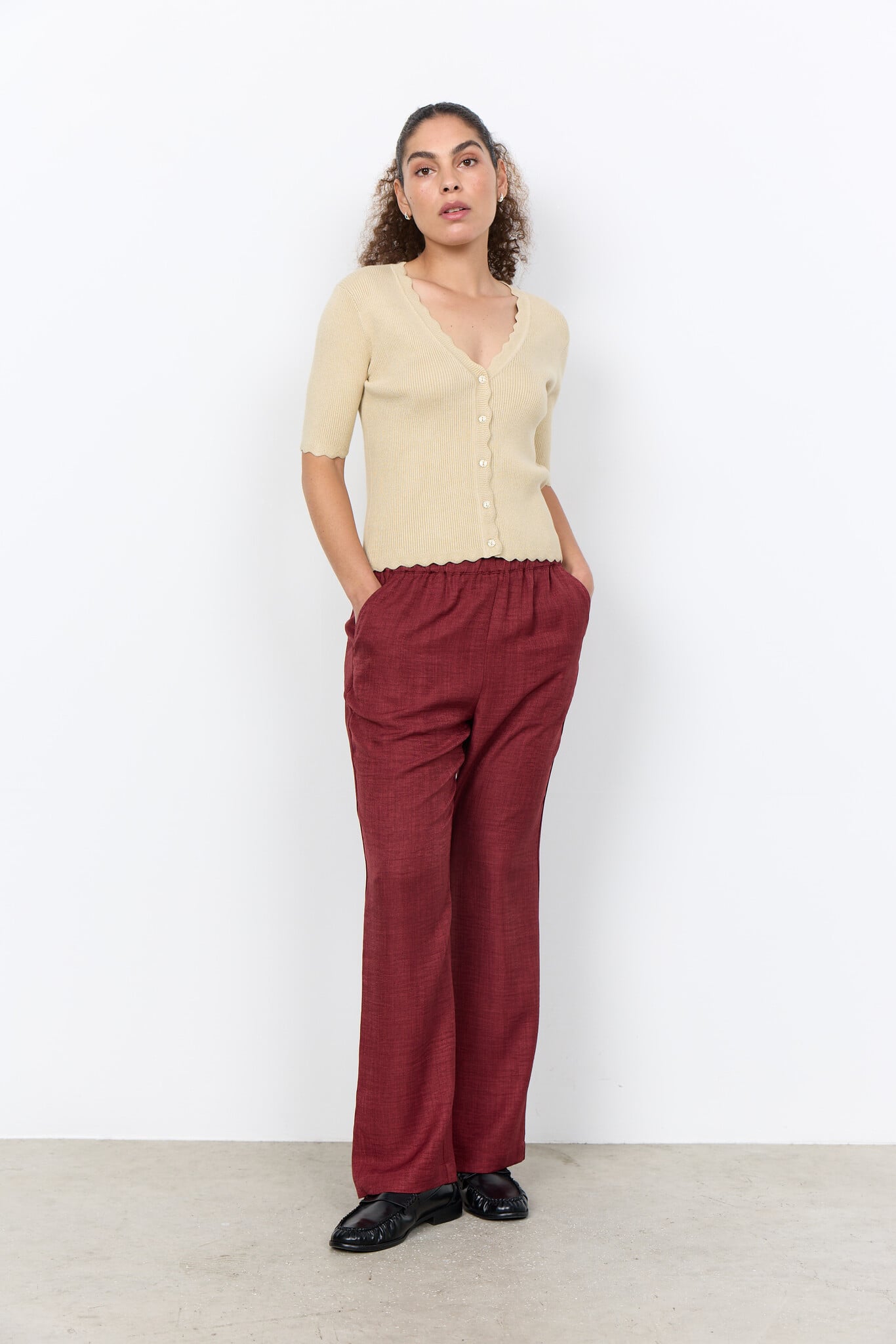 Soyaconcept Pants Charissa 3-C - Oxblood Red
