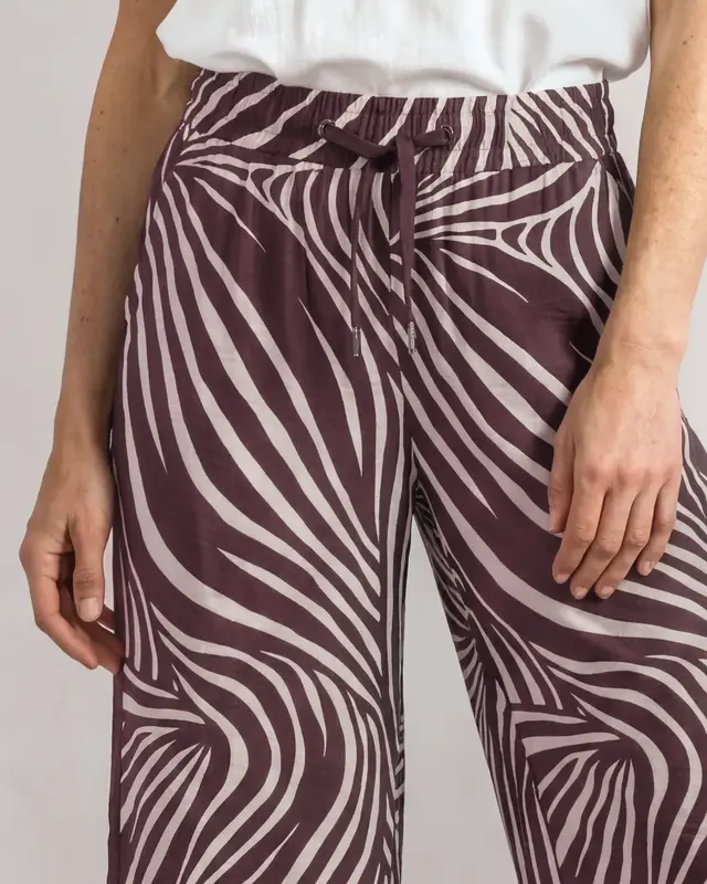 Street One Wide Leg Hose - Rustic Rouge
