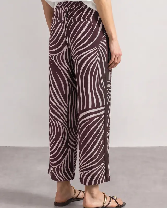 Street One Wide Leg Hose - Rustic Rouge