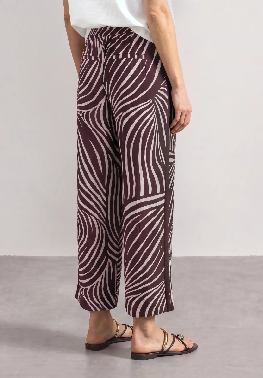 Street One Wide Leg Broek - Rustic Rouge