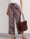 Street One Wide Leg Hose - Rustic Rouge
