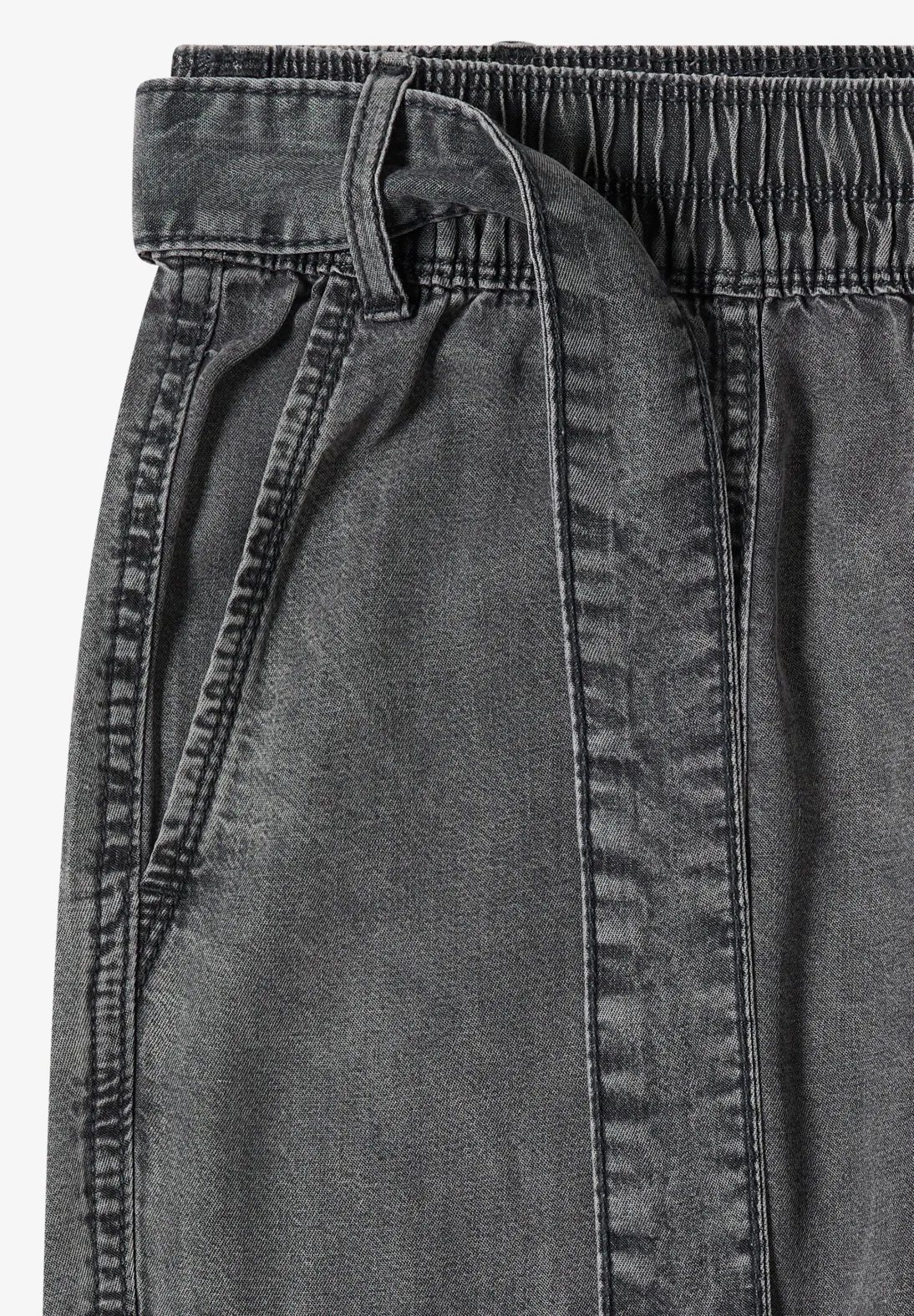Cecil Wide Leg Broek Hose Neele - Mid Grey Random Wash