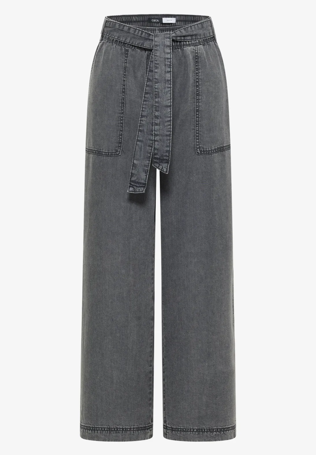 Cecil Wide Leg Broek Pants Hose Neele - Mid Grey Random Wash