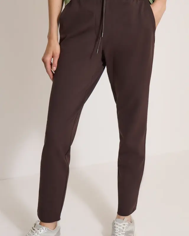 Cecil Casual Fit Jersey Pants Tracey - Truffle Brown
