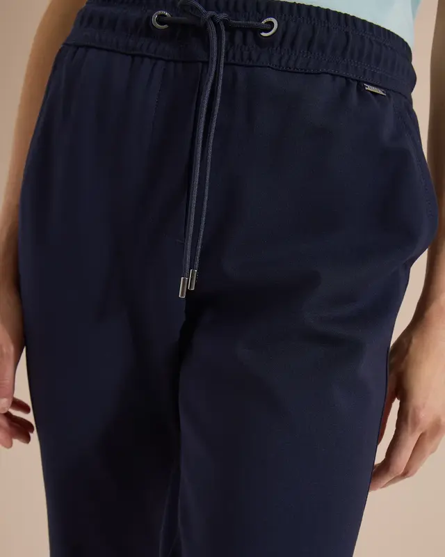 Cecil Casual Fit Jersey Hose Tracey - Urban Dark Blue