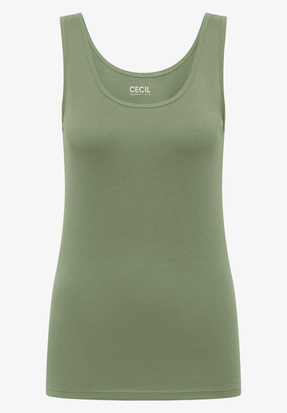 Cecil Basic Top Linda - Deep Matcha Green