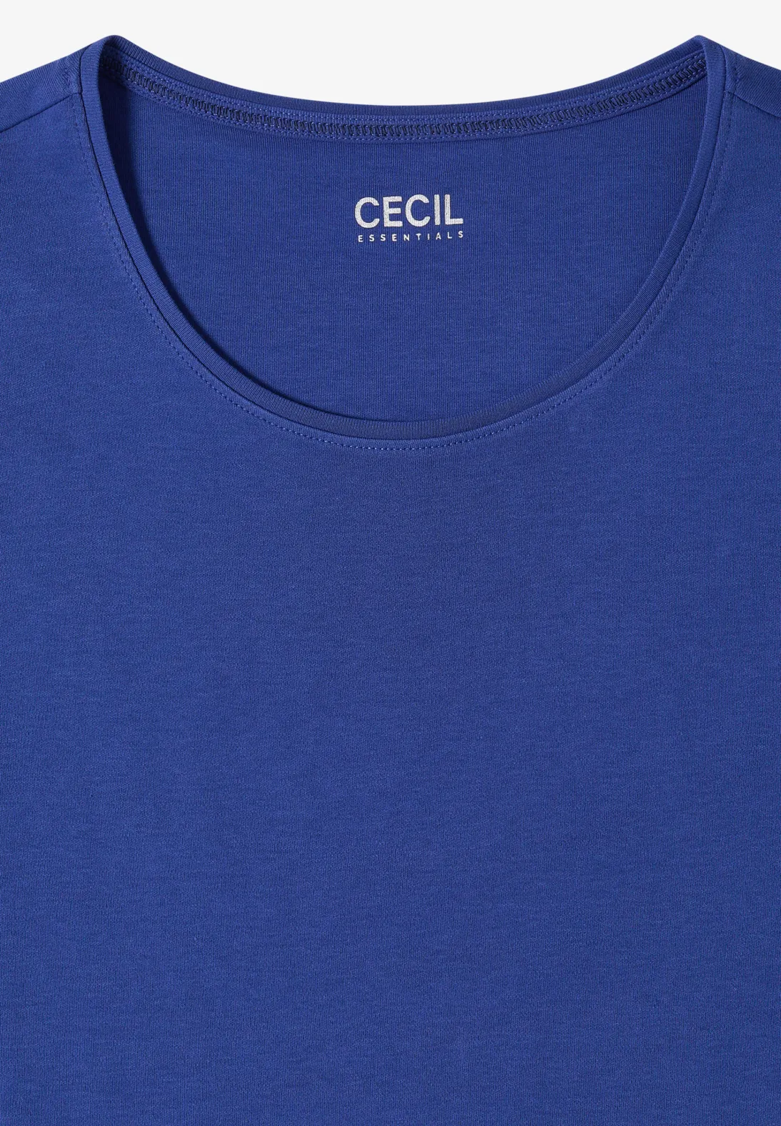 Cecil Basic T-Shirt Lena - Deep River Blue