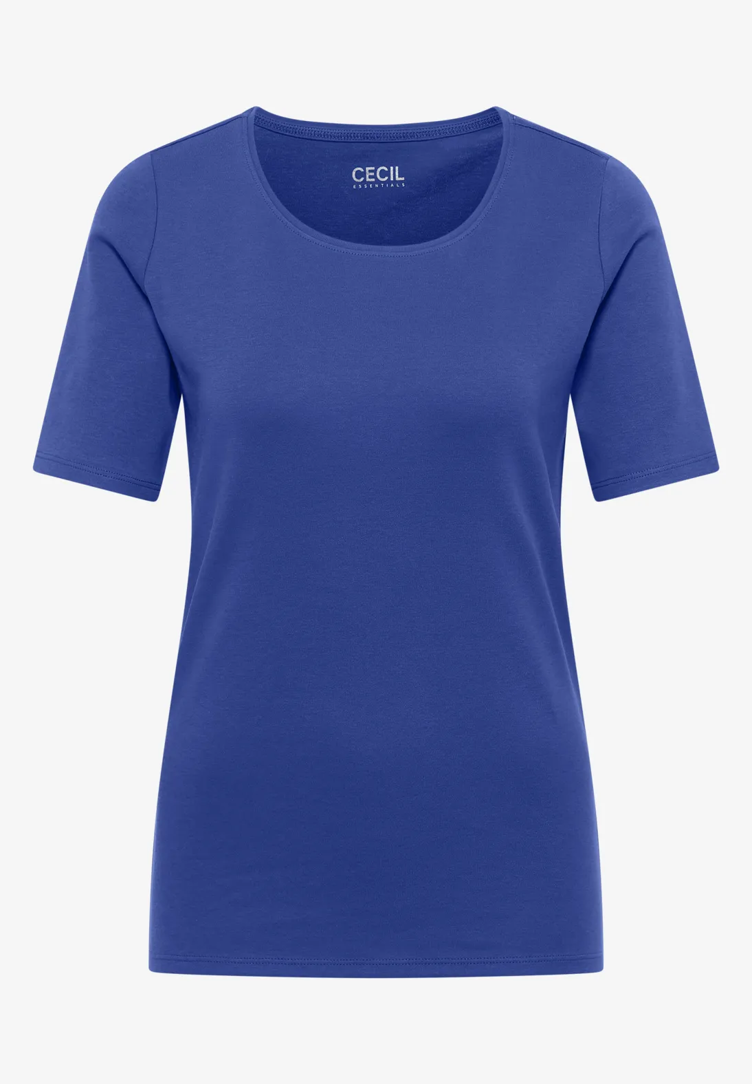Cecil Basic T-Shirt Lena - Deep River Blue