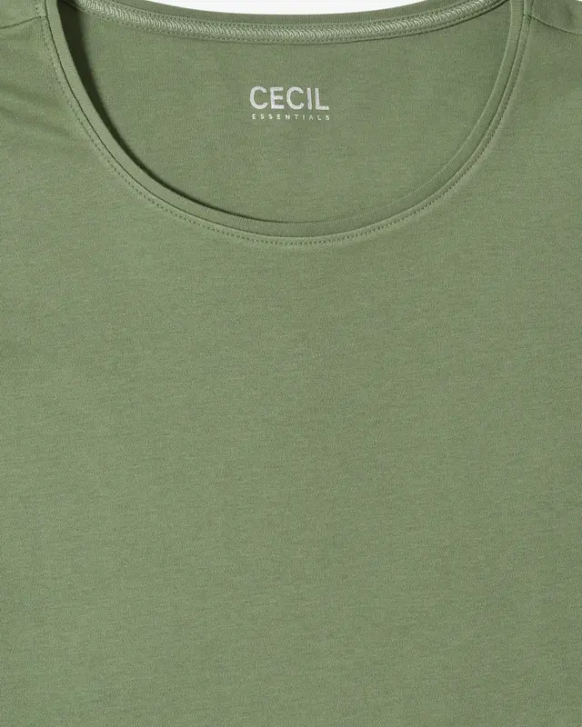 Cecil Basic T-Shirt Lena - Matcha Green