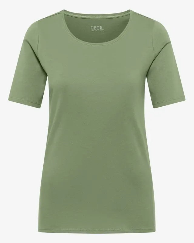 Cecil Basic T-Shirt Lena - Matcha Green