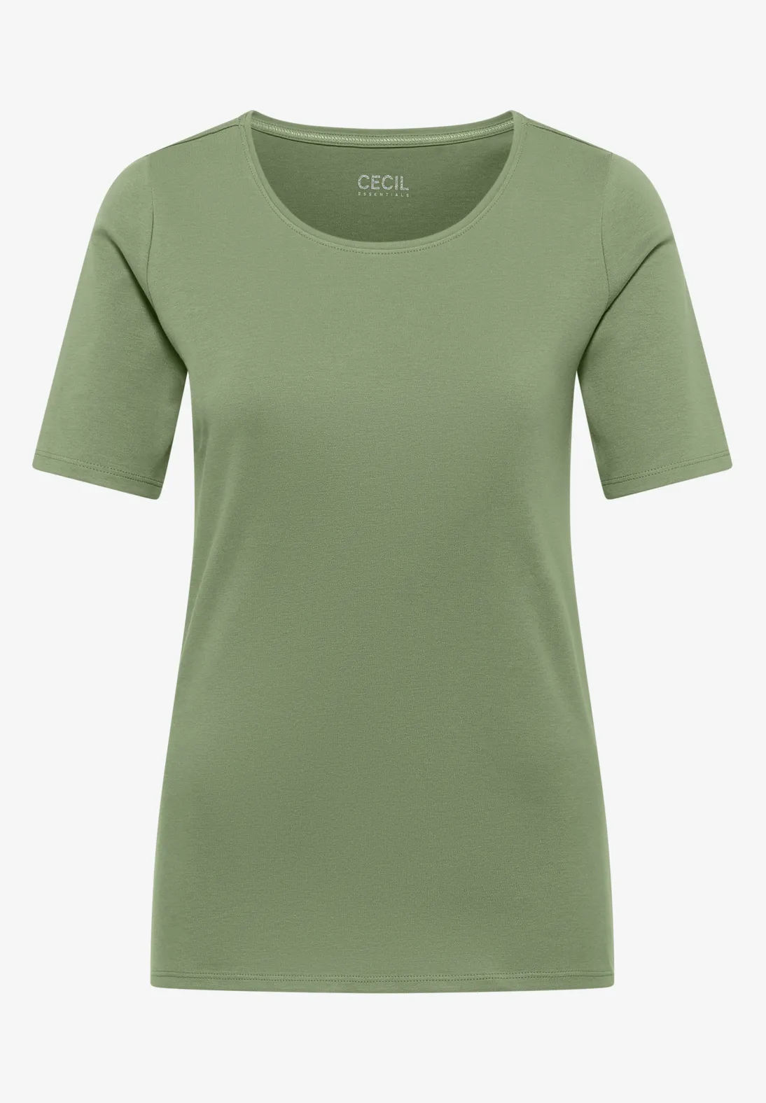 Cecil Basic T-Shirt Lena - Matcha Green