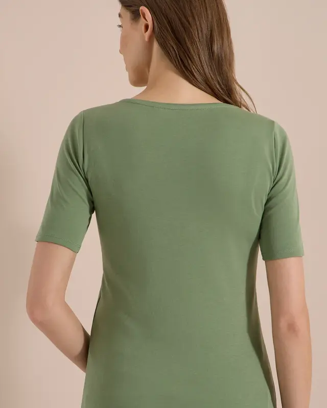 Cecil Basic T-Shirt Lena - Matcha Green