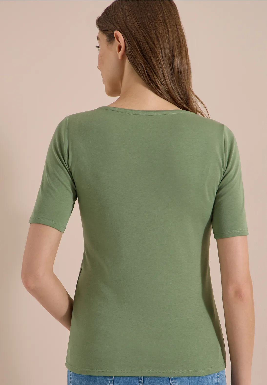Cecil Basic T-Shirt Lena - Matcha Green