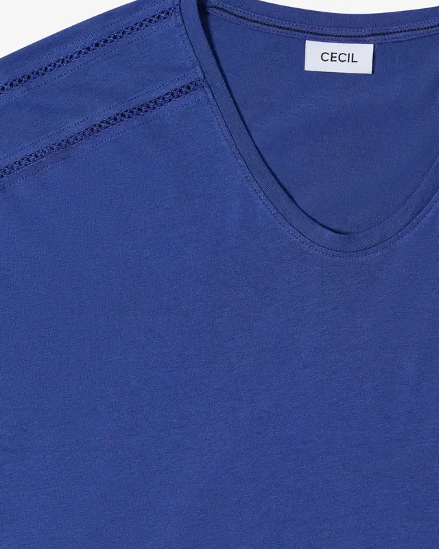 Cecil V-Neck Shirt - Deep River Blue