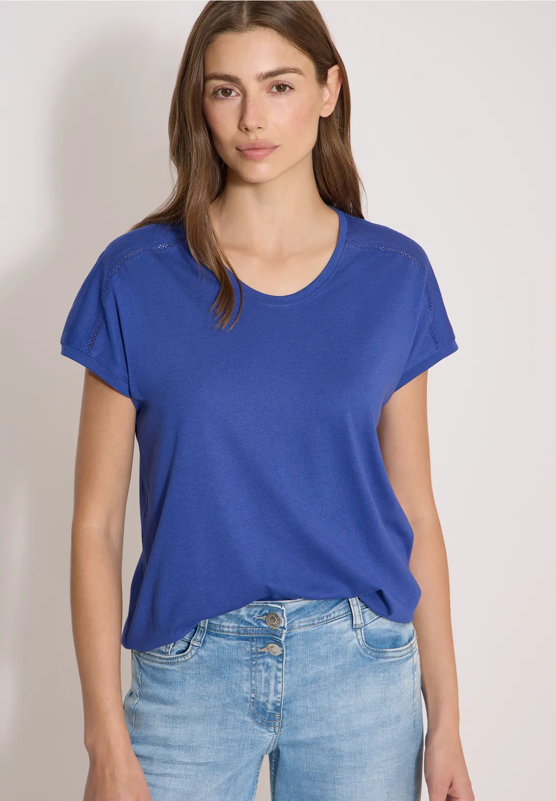 Cecil V-Neck Shirt - Deep River Blue
