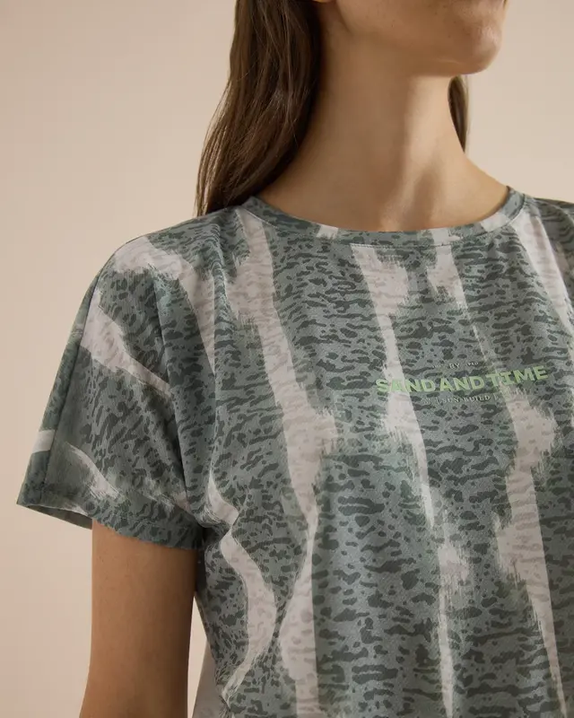Cecil Burn-Out Shirt - Deep Matcha Green