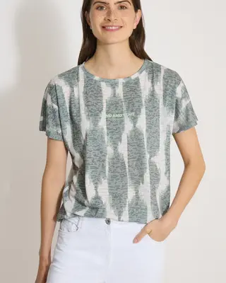 Cecil Burn-Out Shirt - Deep Matcha Green