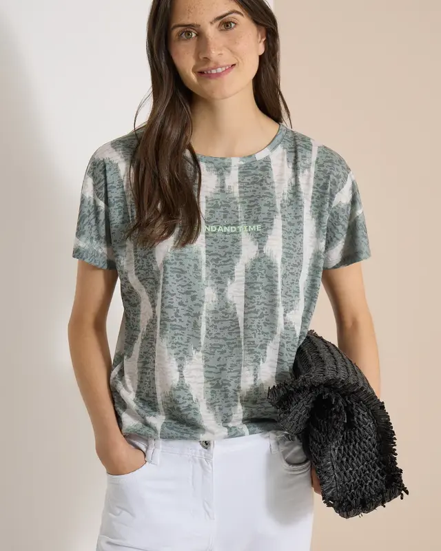Cecil Burn-Out Shirt - Deep Matcha Green