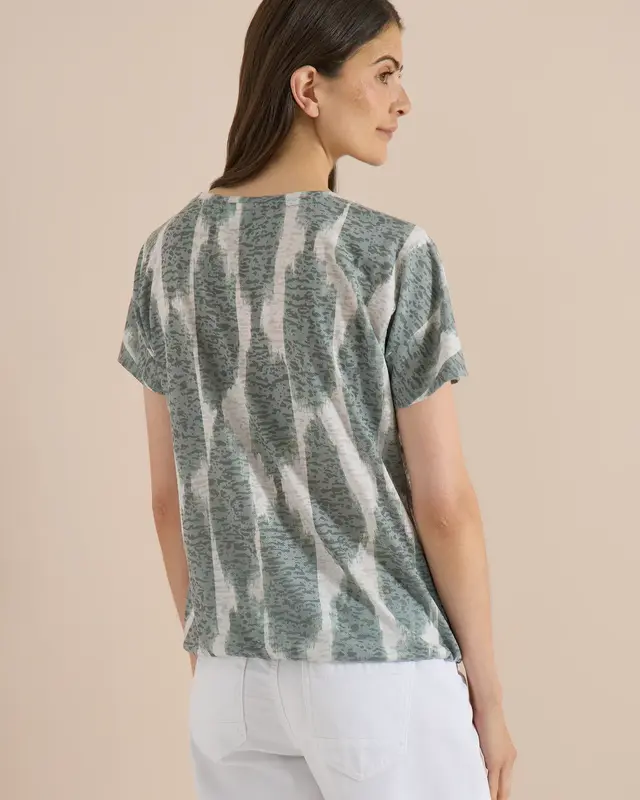 Cecil Burn-Out Shirt - Deep Matcha Green