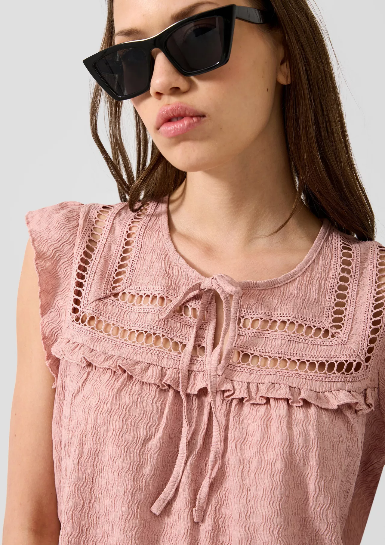 QS by S. Oliver Structured Blouse - Pink