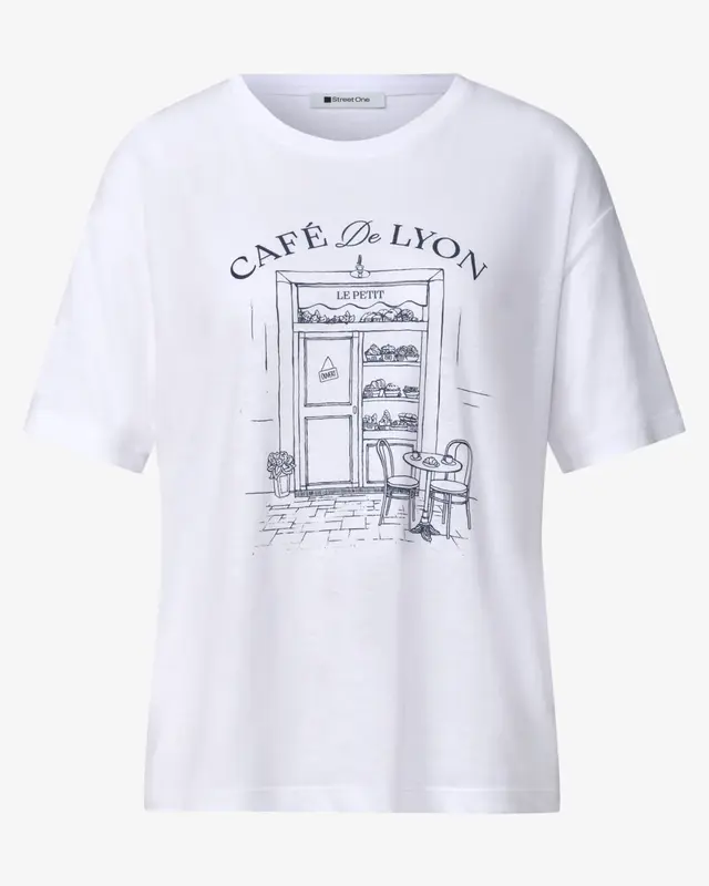 Street One Shirt mit Frontprint - White