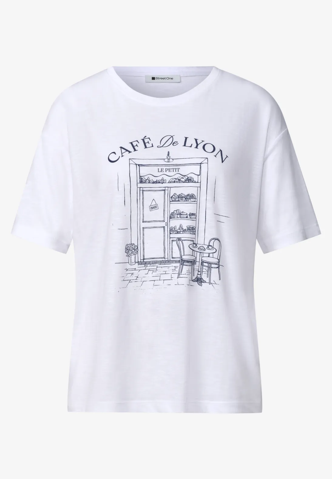 Street One Shirt with Frontprint - White