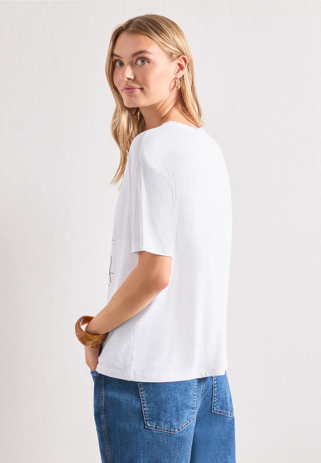 Street One Shirt mit Frontprint - White