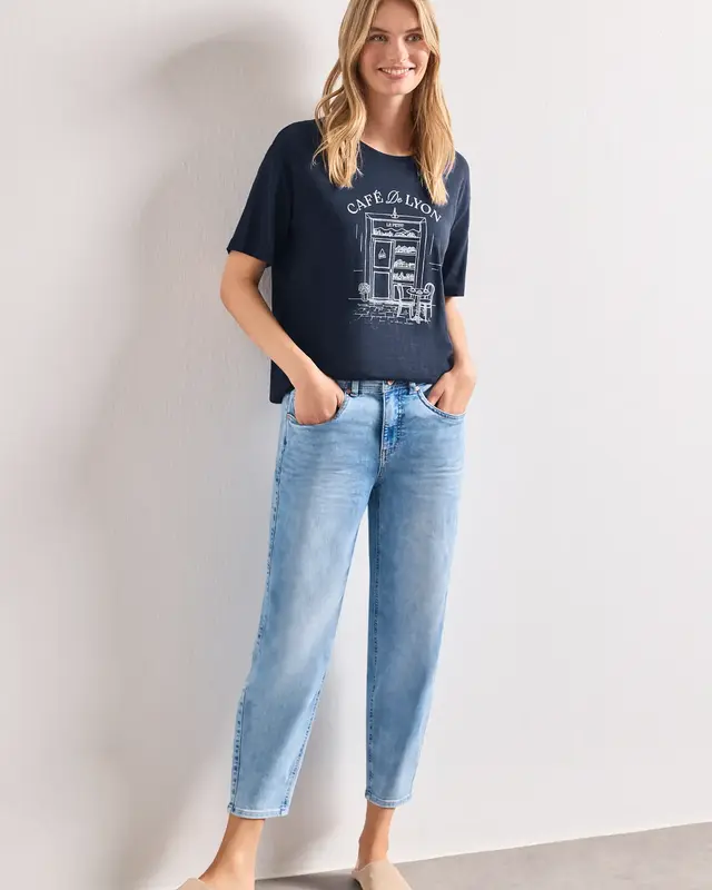 Street One Shirt mit Frontprint - Darkest Blue