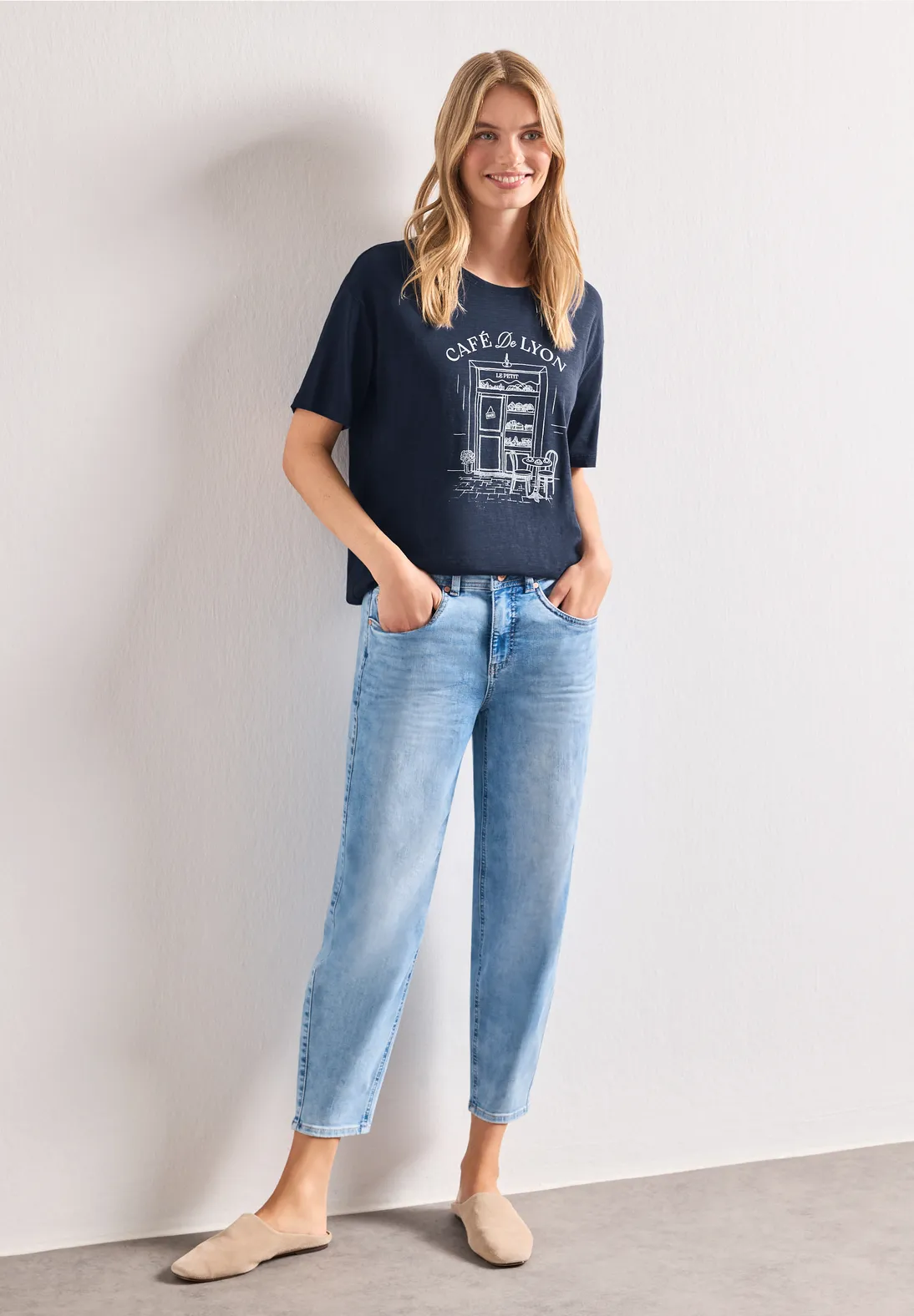 Street One Shirt mit Frontprint - Darkest Blue