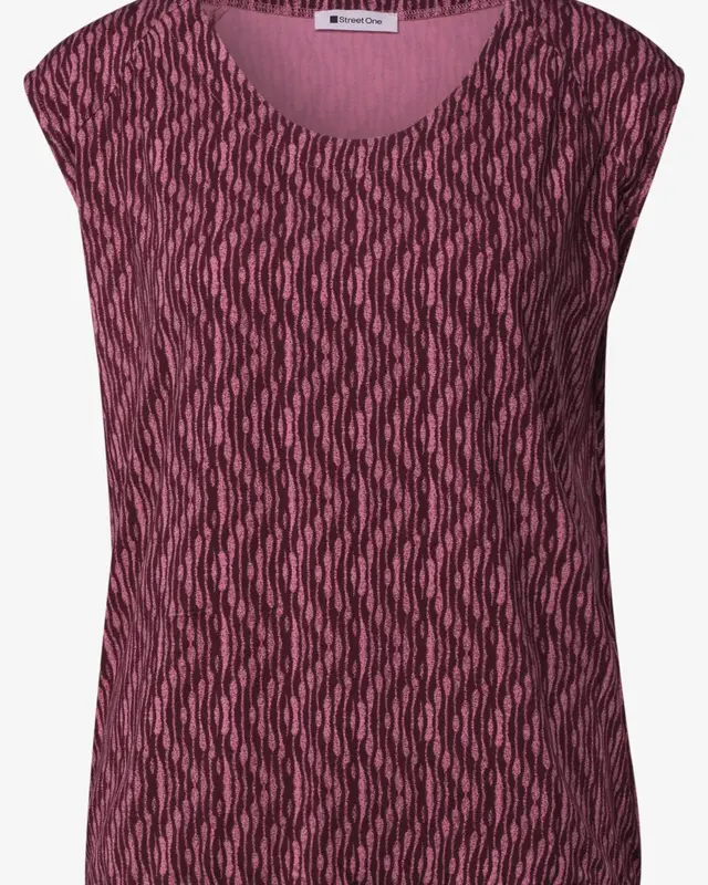 Street One Shirt with Elastic - Blush Berry
