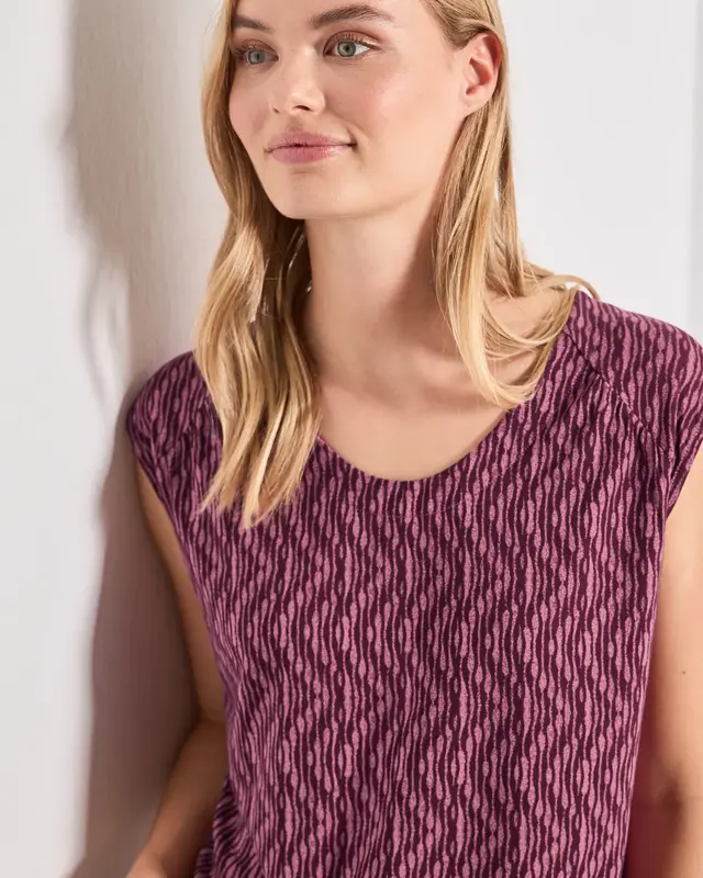 Street One Shirt mit Elastik - Blush Berry