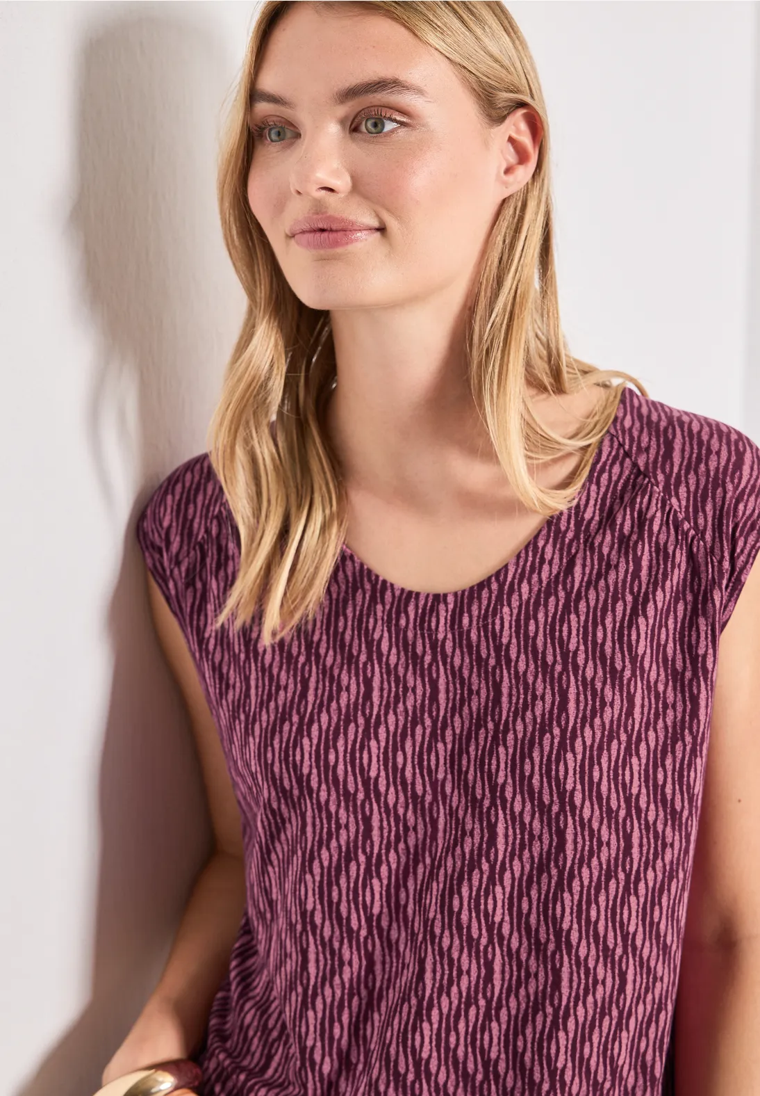 Street One Shirt mit Elastik - Blush Berry