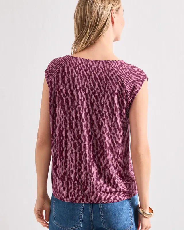 Street One Shirt with Elastic - Blush Berry