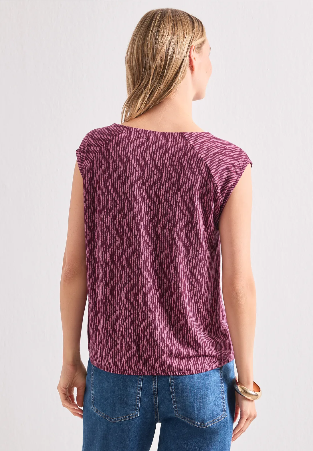 Street One Shirt met Elastiek - Blush Berry