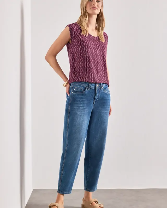 Street One Shirt mit Elastik - Blush Berry