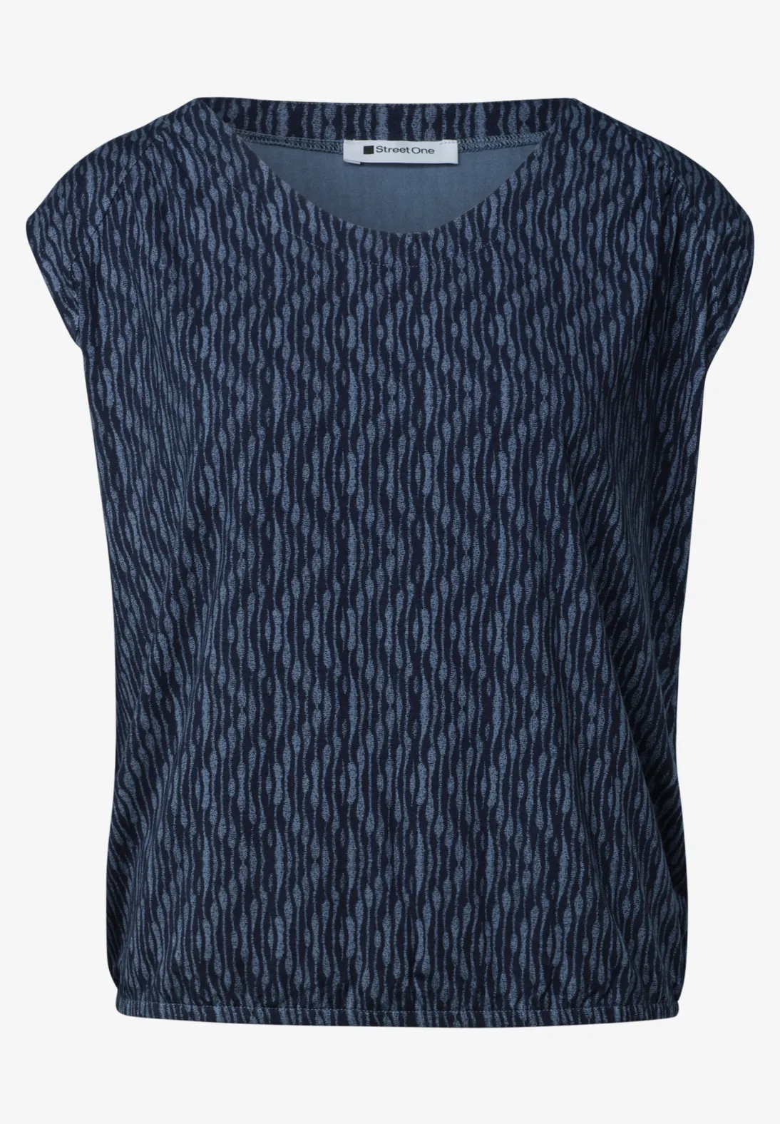 Street One Shirt met Elastiek - Ashen Blue