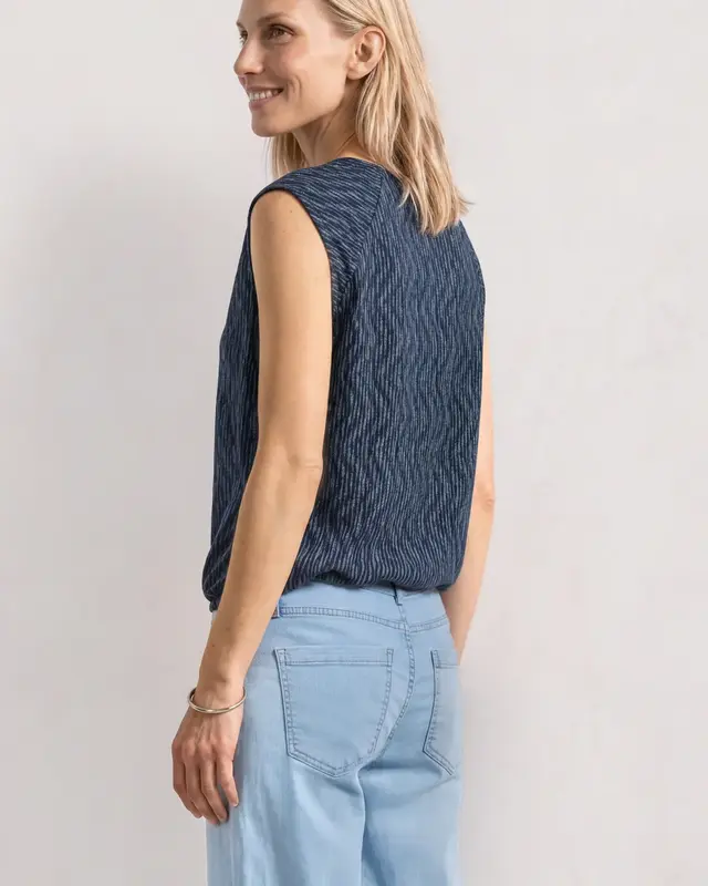 Street One Shirt met Elastiek - Ashen Blue