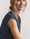 Street One Shirt with Elastic - Ashen Blue