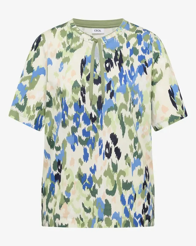 Cecil Shirt mit Schlitz - Cashmere Beige