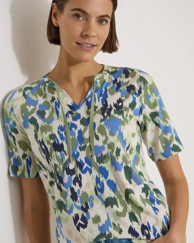 Cecil Shirt mit Schlitz - Cashmere Beige
