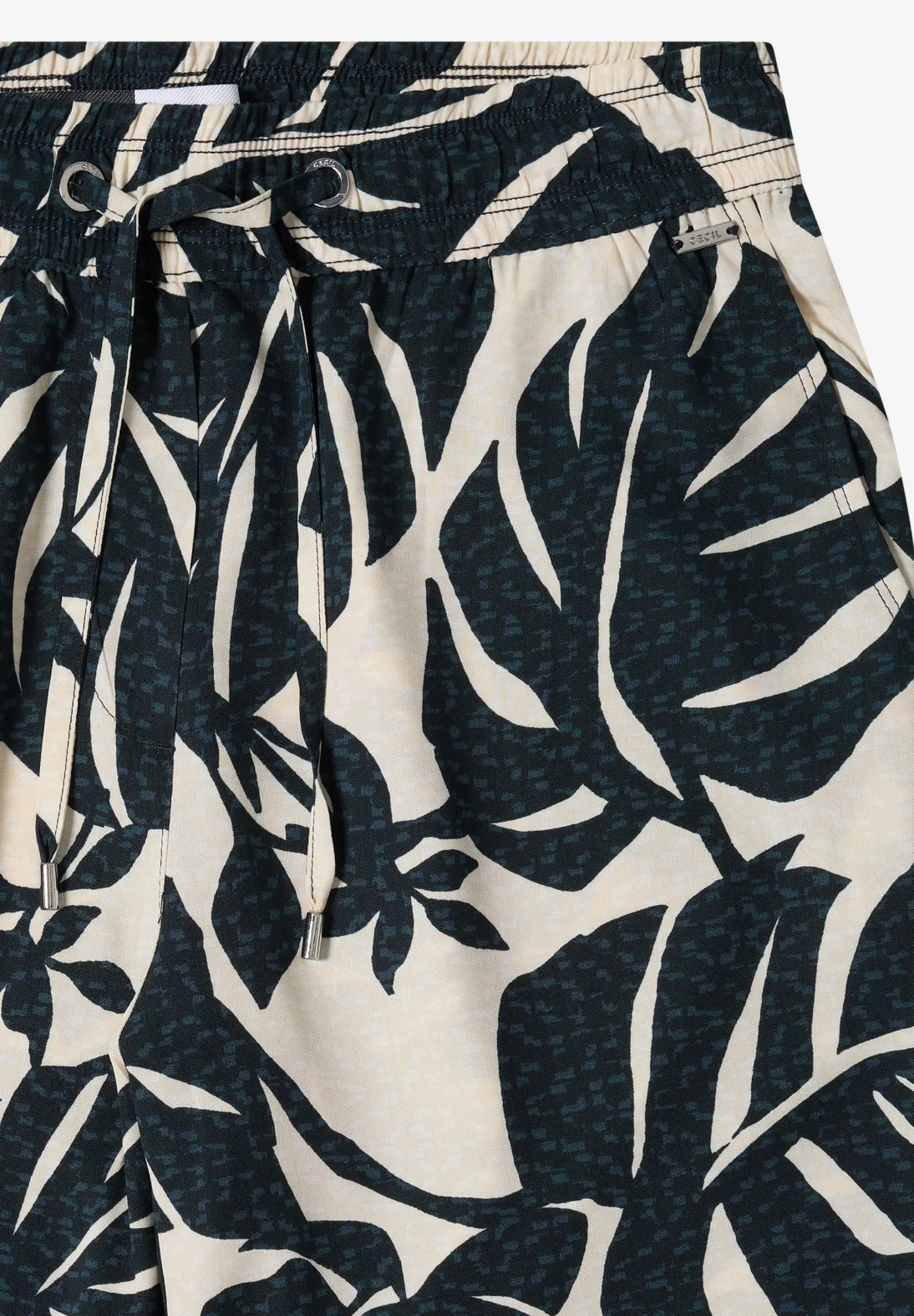 Cecil High Waist Pants with Print Neele - Palm Breeze Green