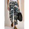 High Waist Broek met Print Neele - Palm Breeze Green