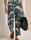Cecil High Waist Pants with Print Neele - Palm Breeze Green