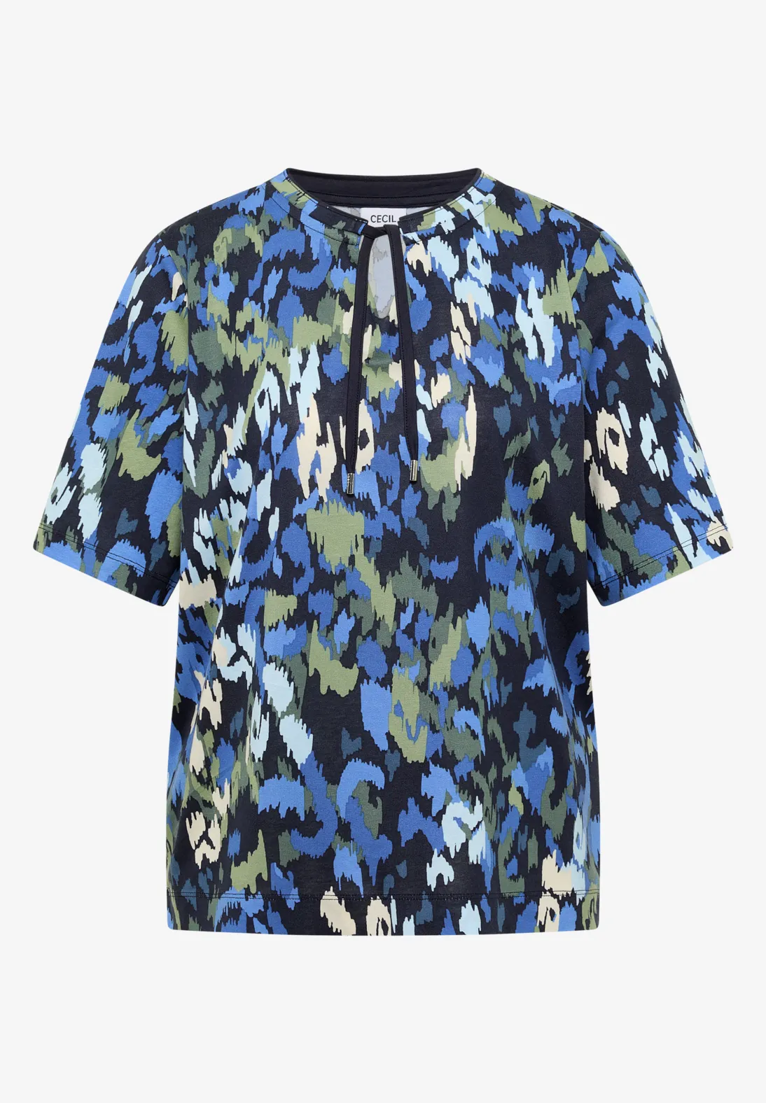 Cecil Shirt met Split in de Hals - Urban Dark Blue