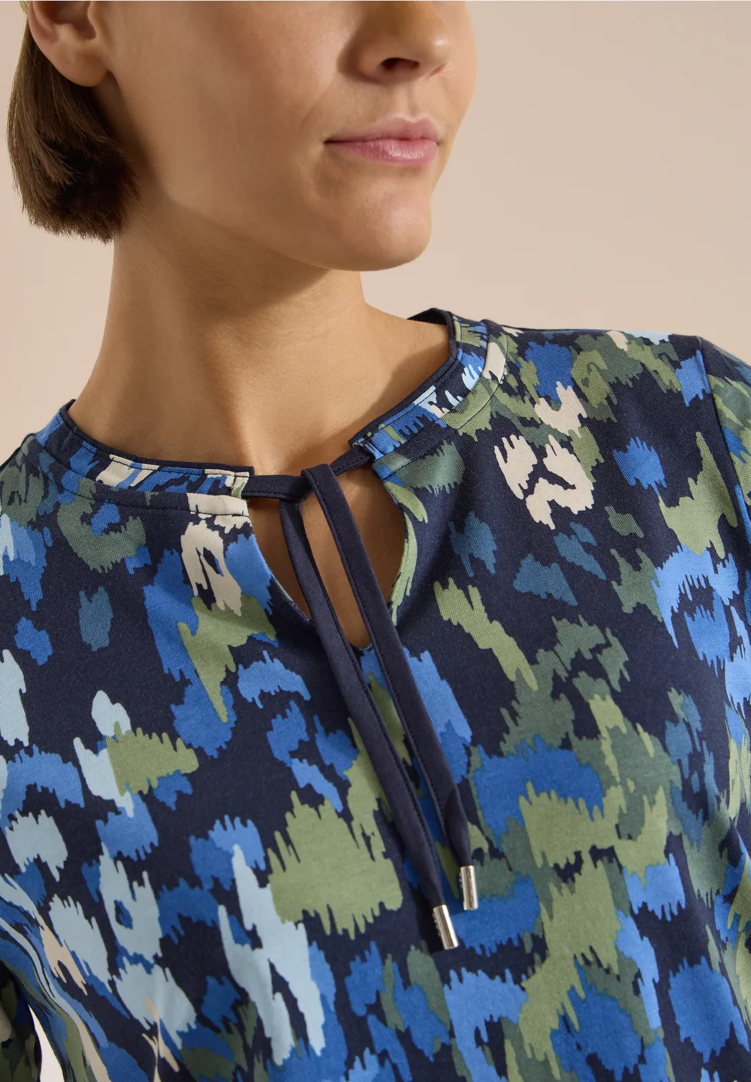 Cecil Shirt mit Schlitz - Urban Dark Blue